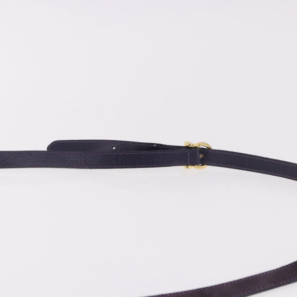 Salvatore Ferragamo Vala Shoulder Bag Suede Purple Gold Auth 182673