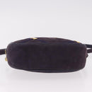 Salvatore Ferragamo Vala Shoulder Bag Suede Purple Gold Auth 182673-5
