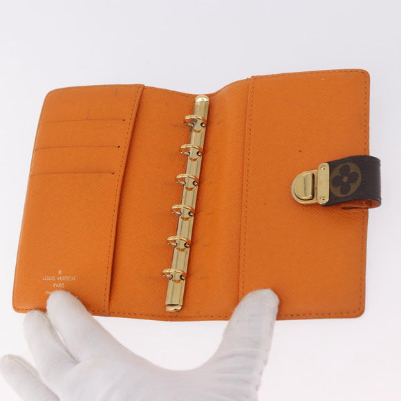 LOUIS VUITTON Monogram Agenda Koala PM Planner Cover Orange R21015 Auth 182674A