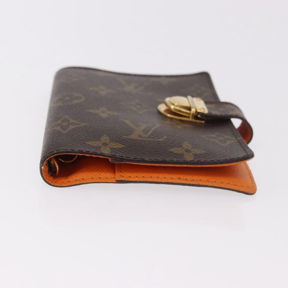 LOUIS VUITTON Monogram Agenda Koala PM Planner Cover Orange R21015 Auth 182674A