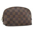 LOUIS VUITTON Damier Ebene Pochette Cosmetic PM Beutel N47516 LV Auth 182675-1