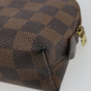 LOUIS VUITTON Damier Ebene Pochette Cosmetic PM Beutel N47516 LV Auth 182675-10