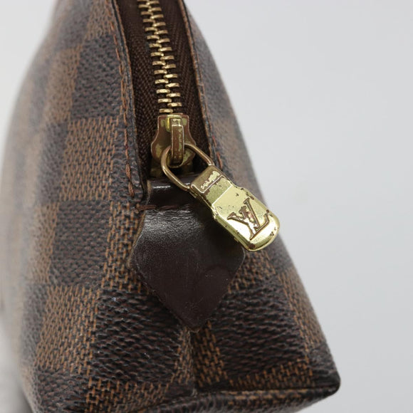 LOUIS VUITTON Damier Ebene Pochette Cosmetic PM Beutel N47516 LV Auth 182675