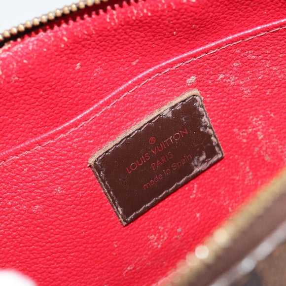 LOUIS VUITTON Damier Ebene Pochette Cosmetic PM Beutel N47516 LV Auth 182675