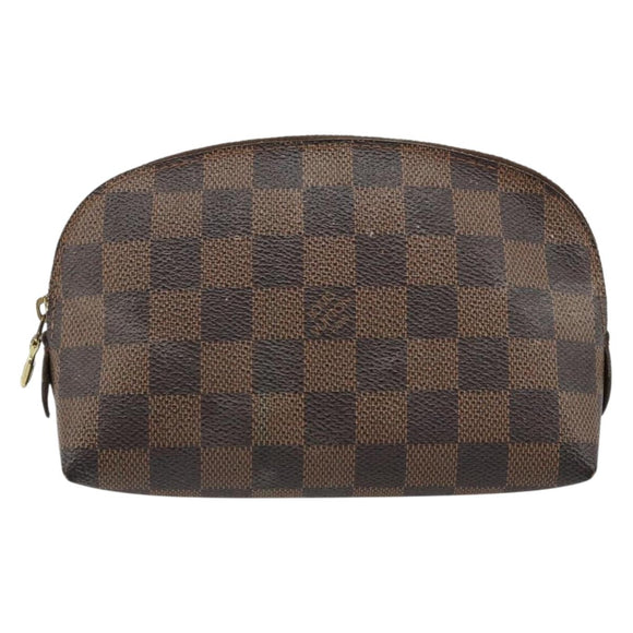 LOUIS VUITTON Damier Ebene Pochette Cosmetic PM Beutel N47516 LV Auth 182675