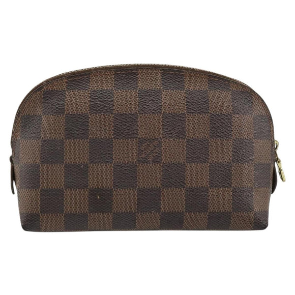 LOUIS VUITTON Damier Ebene Pochette Cosmetic PM Beutel N47516 LV Auth 182675