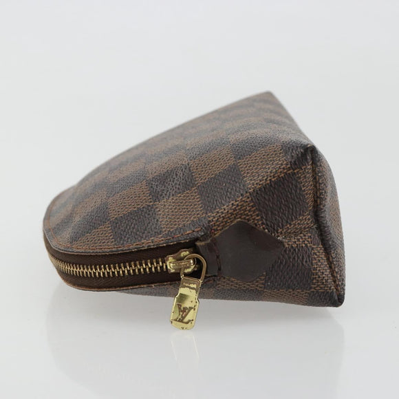 LOUIS VUITTON Damier Ebene Pochette Cosmetic PM Beutel N47516 LV Auth 182675