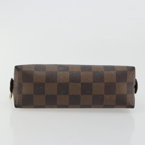 LOUIS VUITTON Damier Ebene Pochette Cosmetic PM Beutel N47516 LV Auth 182675
