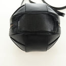 GUCCI Basketball Shape Hand Bag Leather 2way Black Gold 547855 Auth 182676SAM-5