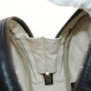 GUCCI Basketball Shape Hand Bag Leather 2way Black Gold 547855 Auth 182676SAM-25