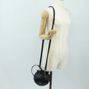GUCCI Basketball Shape Hand Bag Leather 2way Black Gold 547855 Auth 182676SAM-26