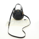 GUCCI Basketball Shape Hand Bag Leather 2way Black Gold 547855 Auth 182676SAM-12