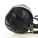 GUCCI Basketball Shape Hand Bag Leather 2way Black Gold 547855 Auth 182676SAM-4
