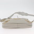BALENCIAGA Edge Town Hand Bag Leather 2way Gray Gold 390149 Auth 182677SAM-5