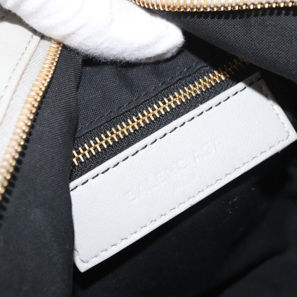 BALENCIAGA Edge Town Hand Bag Leather 2way Gray Gold 390149 Auth 182677SAM