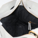 BALENCIAGA Edge Town Hand Bag Leather 2way Gray Gold 390149 Auth 182677SAM-23