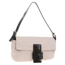 FENDI beads Mamma Baguette Shoulder Bag Beads Pink Silver Auth 182678SAM-1