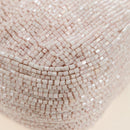 FENDI beads Mamma Baguette Shoulder Bag Beads Pink Silver Auth 182678SAM-16