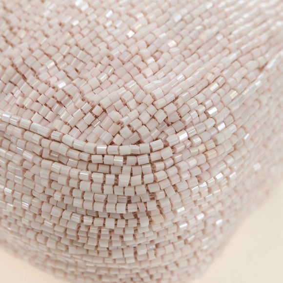 FENDI beads Mamma Baguette Shoulder Bag Beads Pink Silver Auth 182678SAM