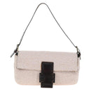 FENDI beads Mamma Baguette Shoulder Bag Beads Pink Silver Auth 182678SAM-2