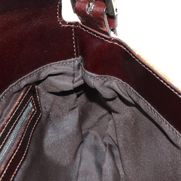 FENDI beads Mamma Baguette Shoulder Bag Beads Pink Silver Auth 182678SAM