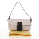 FENDI beads Mamma Baguette Shoulder Bag Beads Pink Silver Auth 182678SAM-28