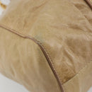 Miu Miu Hand Bag Leather 2way Beige Gold Auth 182679SAM-16