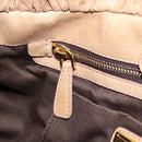 Miu Miu Hand Bag Leather 2way Beige Gold Auth 182679SAM-24