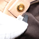 Miu Miu Hand Bag Leather 2way Beige Gold Auth 182679SAM-11