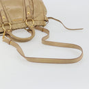 Miu Miu Hand Bag Leather 2way Beige Gold Auth 182679SAM-9