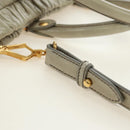 Miu Miu Hand Bag Leather 2way Green Gold Auth 182681SAM-14