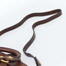 Miu Miu Hand Bag Leather 2way Brown Gold Auth 182682SAM-10