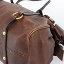 Miu Miu Hand Bag Leather 2way Brown Gold Auth 182682SAM-12