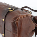 Miu Miu Hand Bag Leather 2way Brown Gold Auth 182682SAM-14