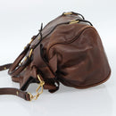 Miu Miu Hand Bag Leather 2way Brown Gold Auth 182682SAM-4