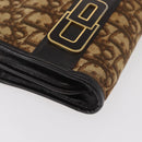 Christian Dior Trotter Canvas Shoulder Bag Beige Gold Auth 182688-10