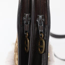 Christian Dior Trotter Canvas Shoulder Bag Beige Gold Auth 182688-14