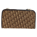 Christian Dior Trotter Canvas Shoulder Bag Beige Gold Auth 182688-3