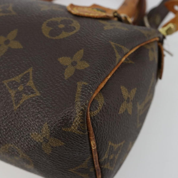LOUIS VUITTON Monogram Mini Speedy Hand Bag M41534 LV Auth 182690