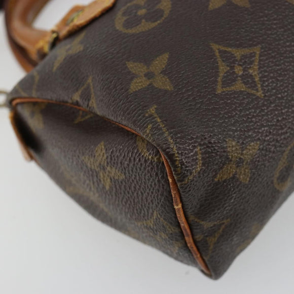 LOUIS VUITTON Monogram Mini Speedy Hand Bag M41534 LV Auth 182690