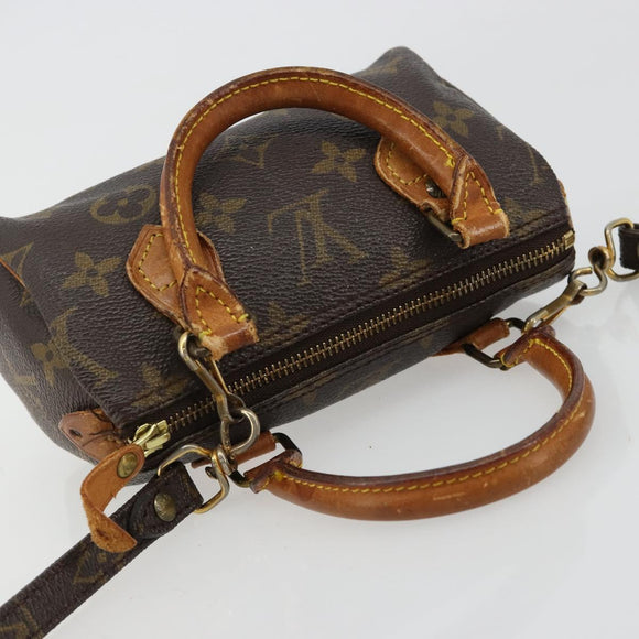 LOUIS VUITTON Monogram Mini Speedy Hand Bag M41534 LV Auth 182690