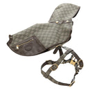 GUCCI GG Supreme Pet Harness Coat Set PVC Beige Gold 692963 Auth 182693V-1