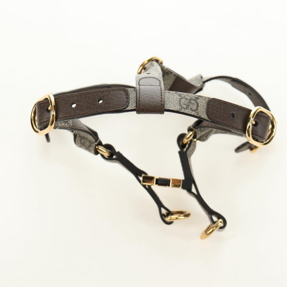 GUCCI GG Supreme Pet Harness Coat Set PVC Beige Gold 692963 Auth 182693V