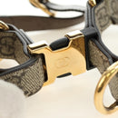 GUCCI GG Supreme Pet Harness Coat Set PVC Beige Gold 692963 Auth 182693V-37