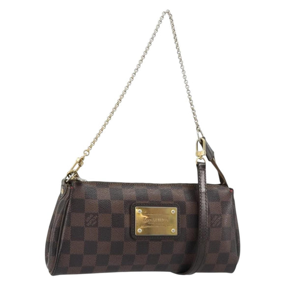 LOUIS VUITTON Damier Ebene Eva Shoulder Bag N55213 LV Auth 182694