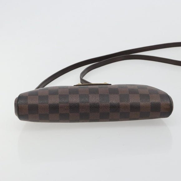 LOUIS VUITTON Damier Ebene Eva Shoulder Bag N55213 LV Auth 182694