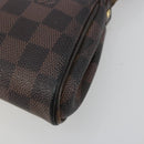 LOUIS VUITTON Damier Ebene Eva Shoulder Bag N55213 LV Auth 182694-9
