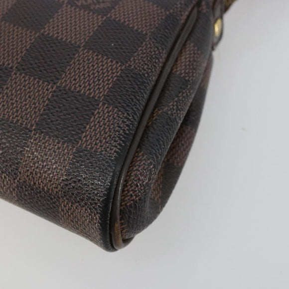 LOUIS VUITTON Damier Ebene Eva Shoulder Bag N55213 LV Auth 182694
