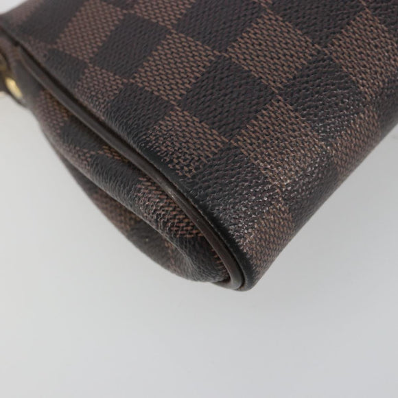 LOUIS VUITTON Damier Ebene Eva Shoulder Bag N55213 LV Auth 182694