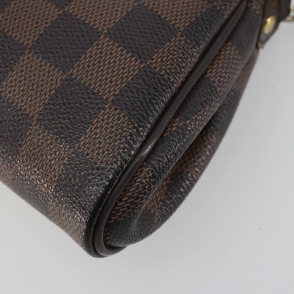 LOUIS VUITTON Damier Ebene Eva Shoulder Bag N55213 LV Auth 182694